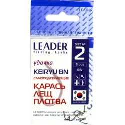 Гачки для лову риби, Leader Keiryu, 9шт/уп, колір BN №2